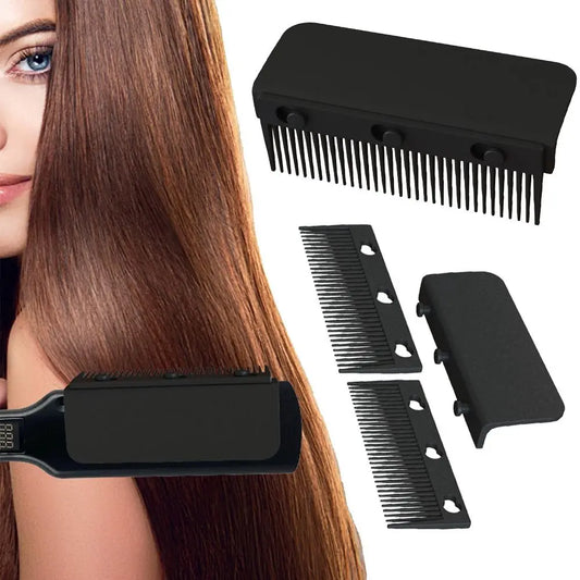 Flat Iron Comb Attachment – Heat-Resistant Hair Straightening Comb