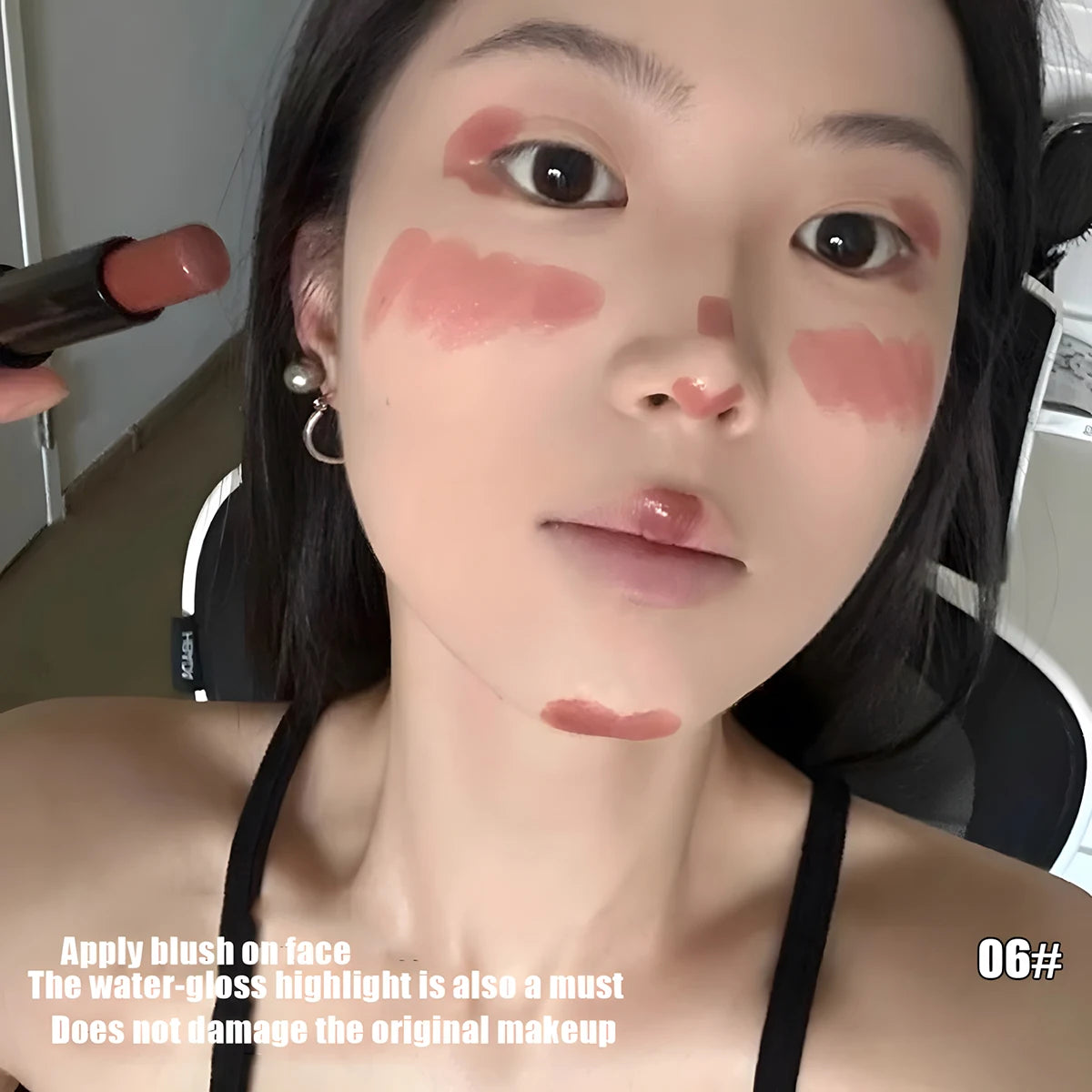 Red Brown Waterproof Glossy Lipstick – Moisturizing Long-Lasting Lip Color