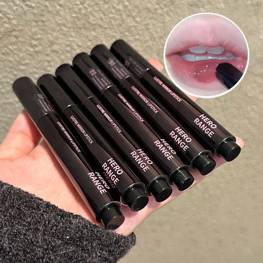 Hydrating Push-Button Mirror Lipstick – Long-Lasting Glossy Lip Color