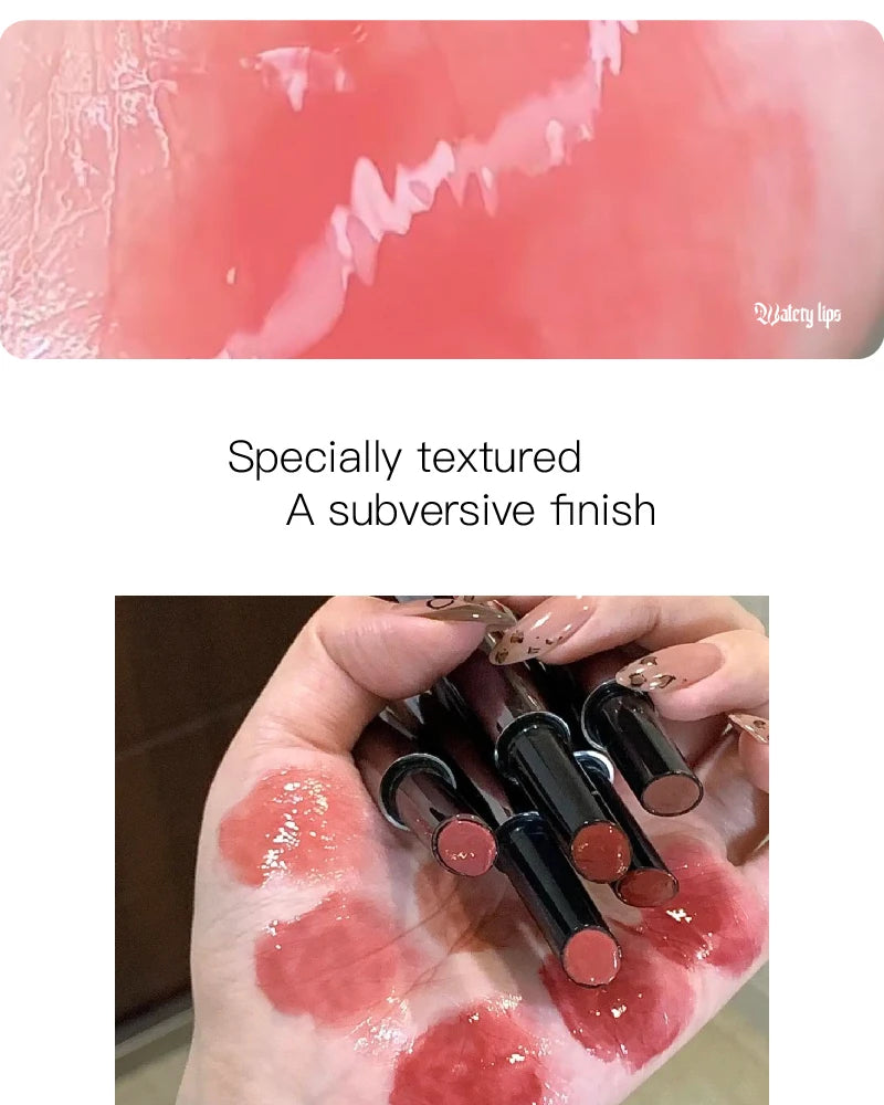 Hydrating Push-Button Mirror Lipstick – Long-Lasting Glossy Lip Color