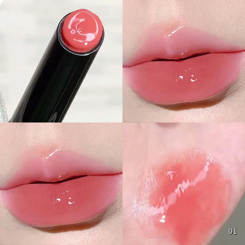 Hydrating Push-Button Mirror Lipstick – Long-Lasting Glossy Lip Color