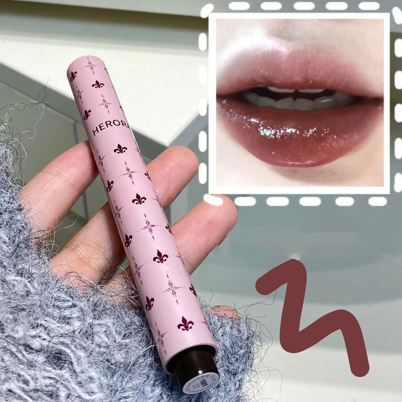 Mulberry Purple Shimmer Lip Jelly Pen – Moisturizing Long-Lasting Gloss