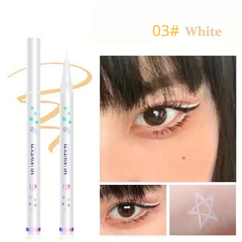 Ultra-Thin White Waterproof Eyeliner Pen – Smooth Matte Finish