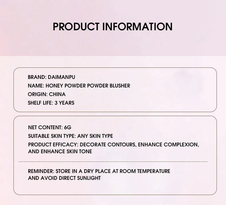 Honey Powder Blush - Natural Brightening Highlighter