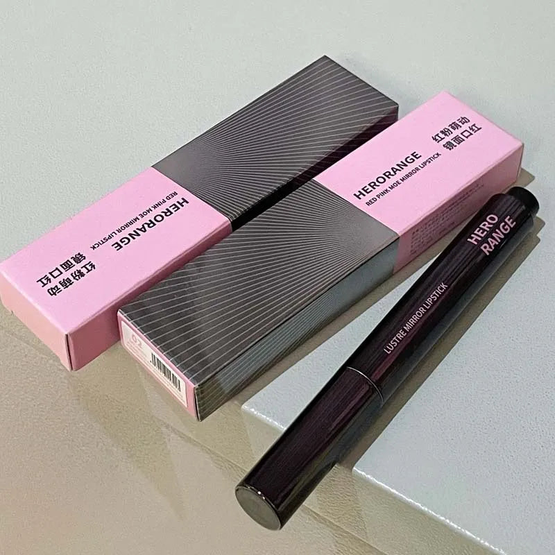 Hydrating Push-Button Mirror Lipstick – Long-Lasting Glossy Lip Color