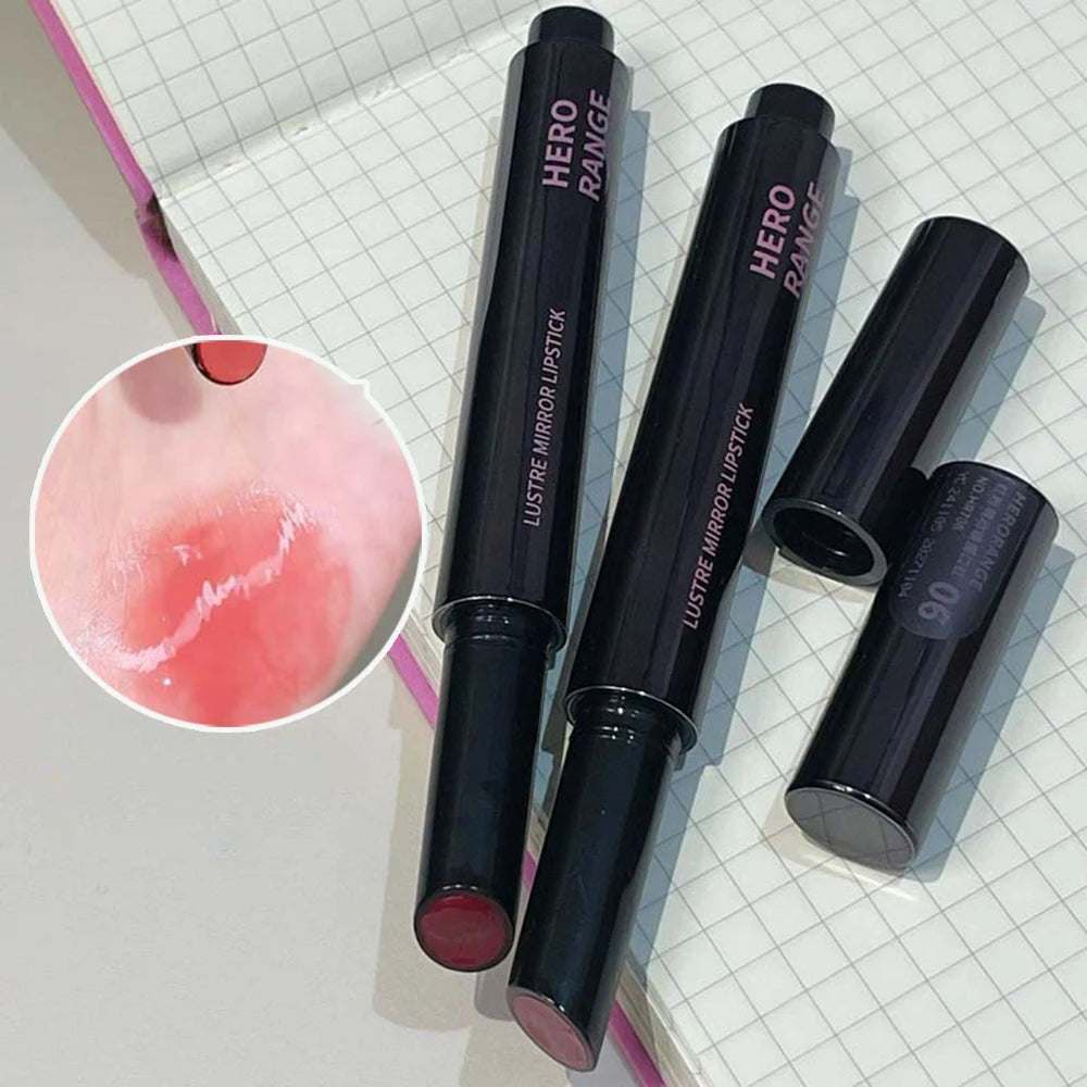 Hydrating Push-Button Mirror Lipstick – Long-Lasting Glossy Lip Color