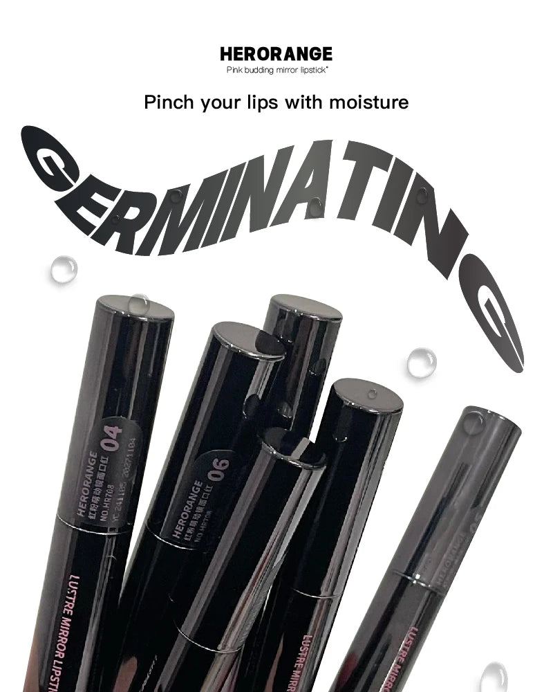 Hydrating Push-Button Mirror Lipstick – Long-Lasting Glossy Lip Color